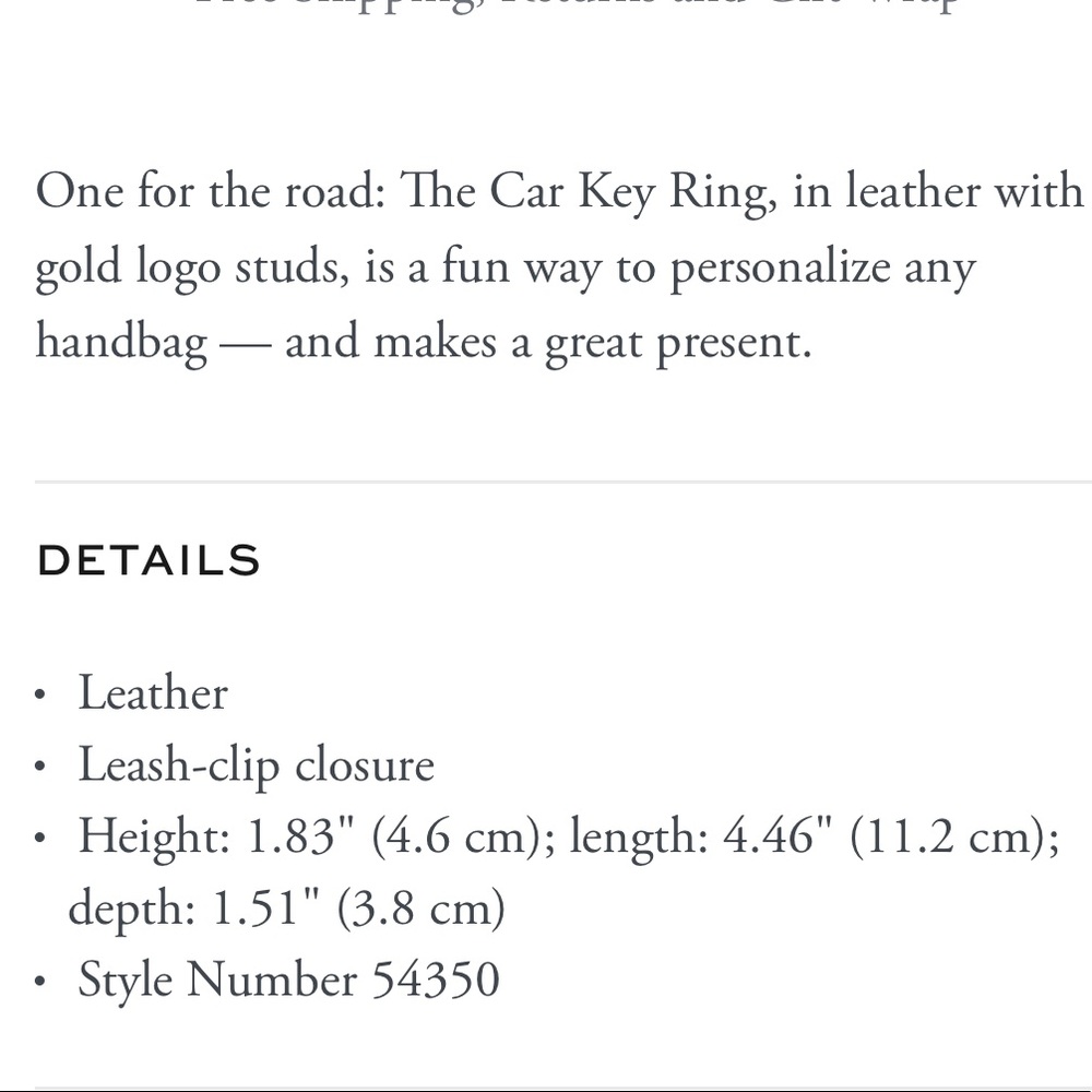 Tory Burch Car Key Ring 🔑 - Picture 7 of 7